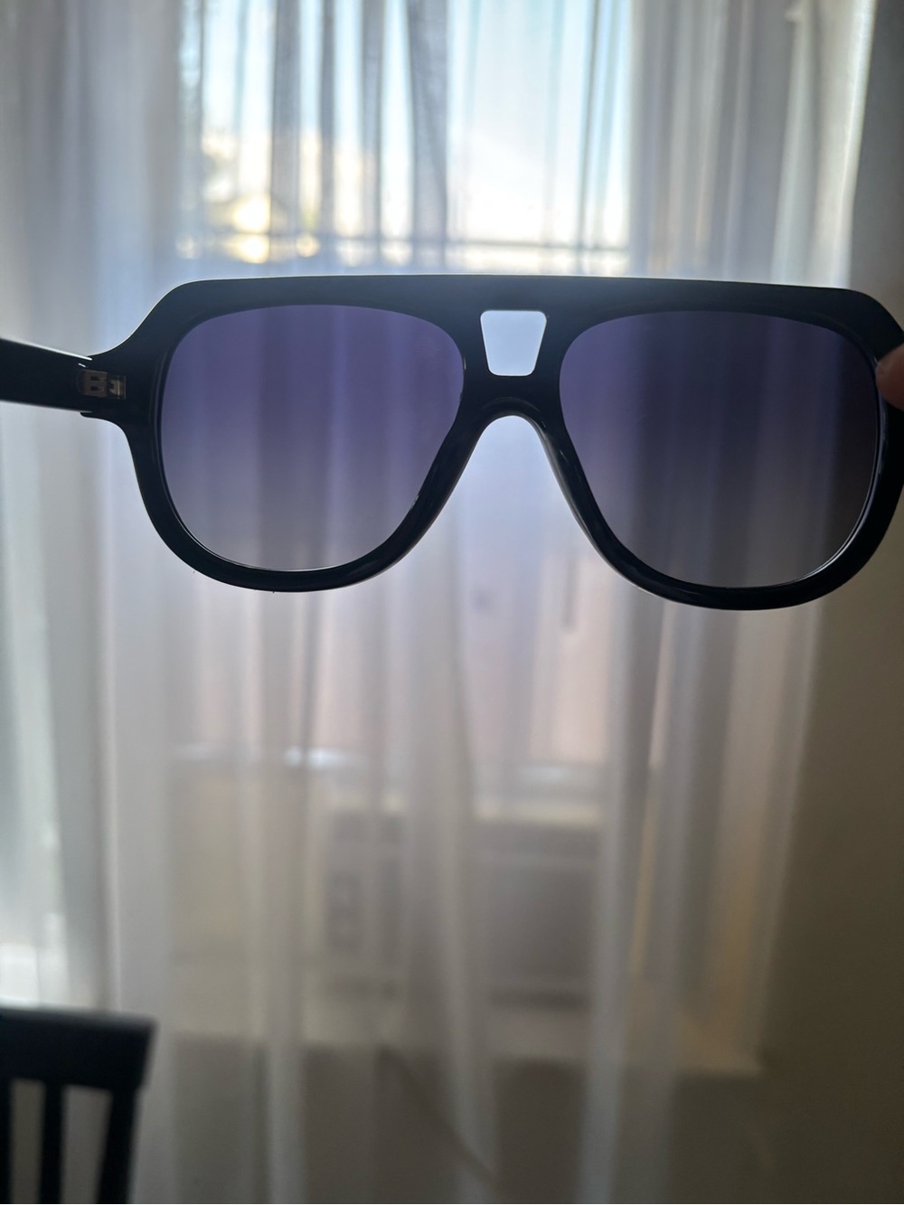 Retro square aviator polarized sunglasses - Picture 4 of 5